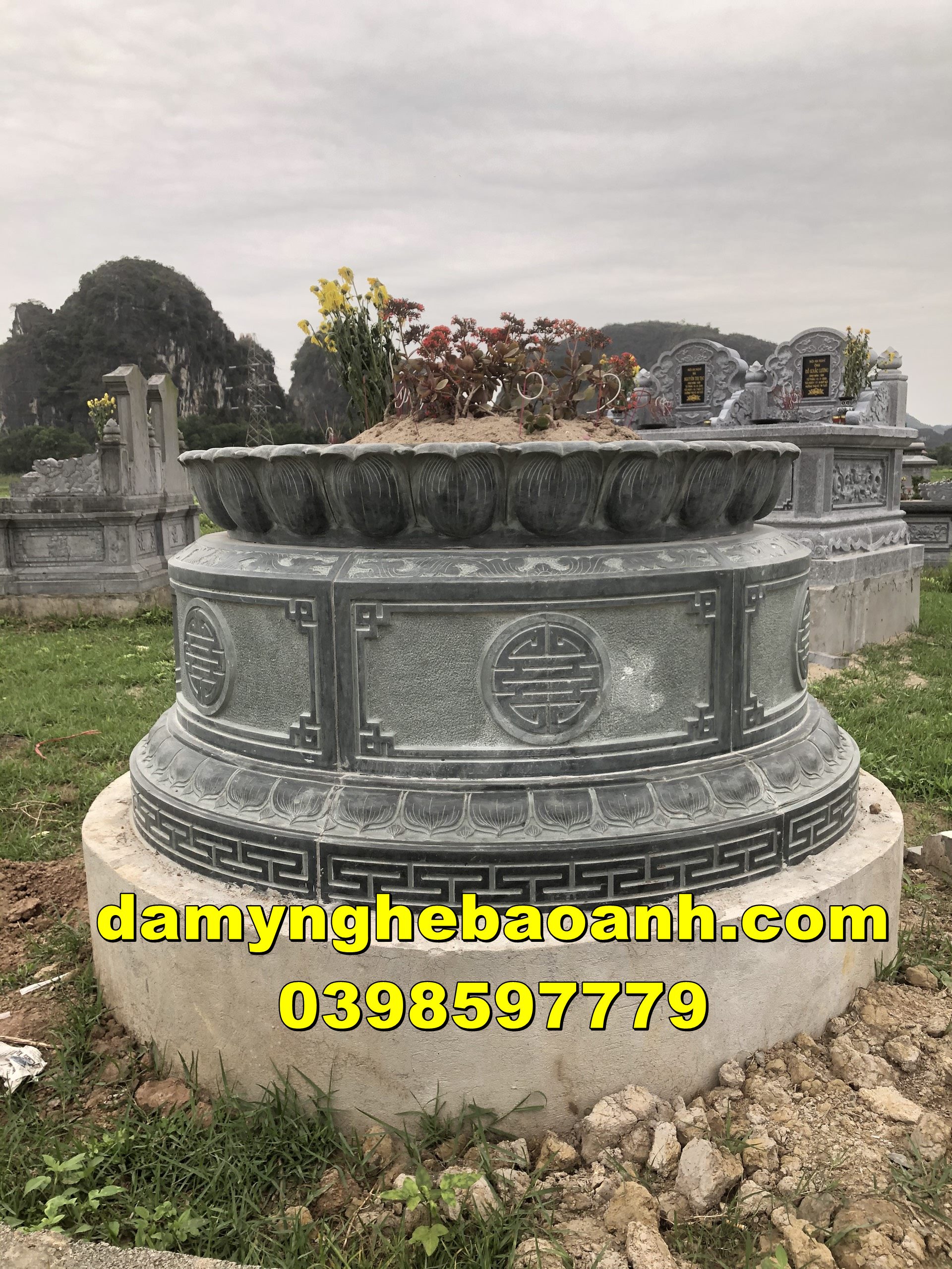 22 mẫu mộ đá-mộ tròn đá đẹp tại bắc ninh